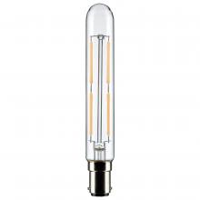  S21375 - 4 Watt T6.5 LED; Clear; Double Contact Bayonet Base; 4000K; 400 Lumens; 120 Volt