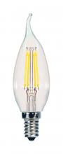  S21723 - 5.5 Watt CA10 LED; Clear; Candelabra base; 2700K; 120 Volt; 2-Card