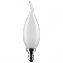  S21847 - 5.5 Watt CA10 LED; Frosted; Candelabra Base; 2700K; 500 Lumens; 120 Volt; 2-Pack