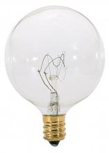 Satco Products Inc. S3831 - 60 Watt G16 1/2 Incandescent; Clear; 1500 Average rated hours; 672 Lumens; Candelabra base; 120 Volt