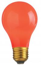  S6090 - 25 Watt A19 Incandescent; Ceramic Red; 1000 Average rated hours; 15 Lumens; Medium base; 130 Volt