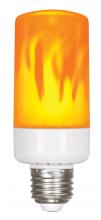 Satco Products Inc. S9806 - 5 Watt LED Flame Bulb; Medium Base; 120-277 Volt