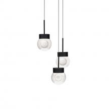  PD-82003R-BK - Double Bubble Multilight Pendant Light