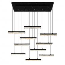  1588P48-10-101 - Stagger Integrated LED Black Chandelier