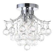  8012C12C - Princess 3 Light Flush Mount With Chrome Finish