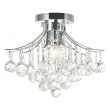  8012C16C - Princess 4 Light Flush Mount With Chrome Finish