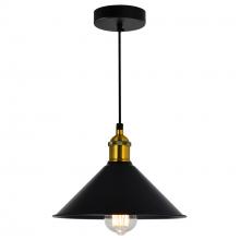  9605P8-1-101-B - Brave 1 Light Down Mini Pendant With Black Finish