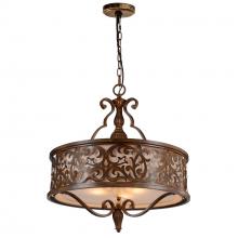  9807P21-5-116-A - Nicole 5 Light Drum Shade Chandelier With Brushed Chocolate Finish