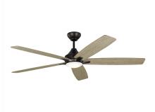  5LWDSM60AGPD - Lowden 60" Dimmable Indoor/Outdoor Integrated LED Aged Pewter Ceiling Fan with Light Kit