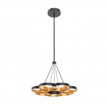  CH90826-BK/GD - Maestro 26-in Black/Gold LED Chandeliers