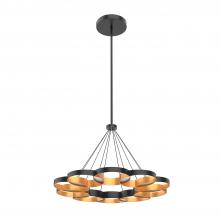  CH90833-BK/GD - Maestro 33-in Black/Gold LED Chandeliers