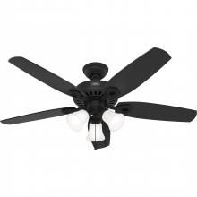 Hunter 52731 - Hunter 52 inch Builder Matte Black Ceiling Fan with LED Light Kit and Pull Chain