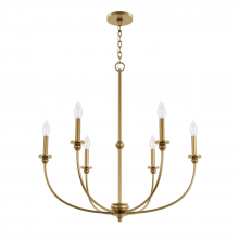  48066 - Hunter Southcrest Luxe Gold 6 Light Chandelier Ceiling Light Fixture