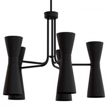  19896 - Hunter Zola Matte Black 10 Light Chandelier Ceiling Light Fixture