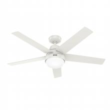  51336 - Hunter 52 inch Aerodyne Wi-Fi Fresh White Ceiling Fan with LED Light Kit and Handheld Remote