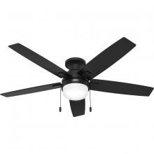  52836 - Hunter 52 inch Anisten Matte Black Low Profile Ceiling Fan with LED Light Kit and Pull Chain