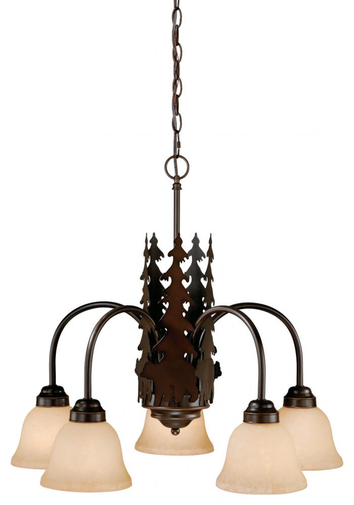 Bozeman 5L Chandelier Burnished Bronze