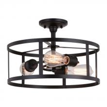  C0266 - Akron 15-in. 3 Light Semi-Flush Mount Oil Rubbed Bronze