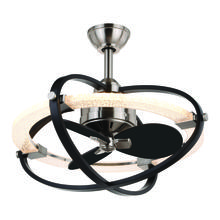  F0098 - Galileo 22-in. Ceiling Fan Satin Nickel and Black