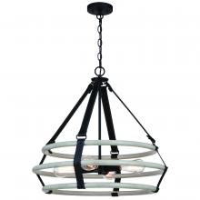  P0371 - Taylor 24-in. 4 Light Pendant Textured Black and Ash Gray