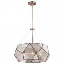  P0317 - Euclid 20 in. W 3 Light Pendant Aged Brass