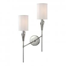  1312L-PN - 2 LIGHT LEFT WALL SCONCE