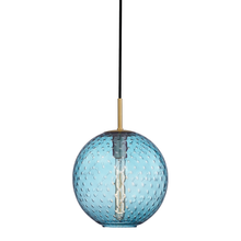  2010-AGB-BL - 1 LIGHT PENDANT-BLUE GLASS