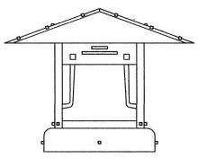 Arroyo Craftsman PDC-17GRC-VP - 17" pagoda column mount