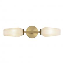  WV424720BGOP - Krysta 20-in Brushed Gold/Opal Glass 2 Lights Wall Vanity