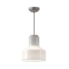  PD540411BNGO - Westlake 11-in Brushed Nickel/Glossy Opal Glass 1 Light Pendant