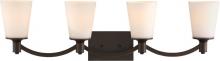  60/5974 - Laguna - 4 Light Vanity with White Glass - Forest Bronze Finish