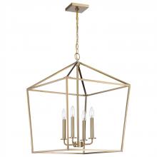  60/7932 - Emma 4 Light Large Pendant; Burnished Brass Finish