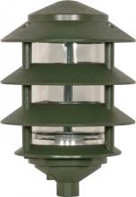  SF77/324 - 1 Light - 9" Pathway Light - Three Louver - Small Hood - Green Finish