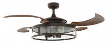  212925010 - Fanaway Classic Oil Rubbed Bronze and Dark Koa Retractable 4-blade 48-inch 3-light AC Ceiling Fan