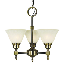  2438 AB/AM - 3-Light Antique Brass Taylor Mini Chandelier