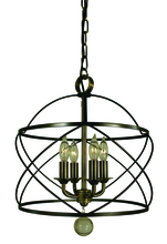  4414 MB - 4-Light Mahogany Bronze Nantucket Chandelier