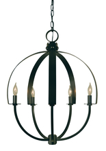  4725 AB - 5-Light Antique Brass Luna Chandelier