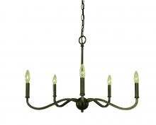  5640 IRON - 5-Light Iron Heidelberg Dining Chandelier