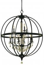  5719 MBLACK - 9-Light Matte Black Olivia Foyer Chandelier