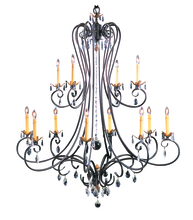  9907 MB - 12-Light Mahogany Bronze Liebestraum Foyer Chandelier