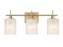  M80084NB - 3-Light Bathroom Vanity Light in Natural Brass