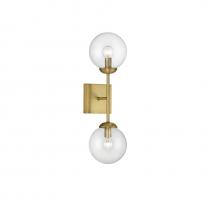  M90001NB - 2-Light Wall Sconce in Natural Brass