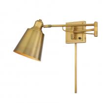  M90047NB - 1-Light Adjustable Wall Sconce in Natural Brass