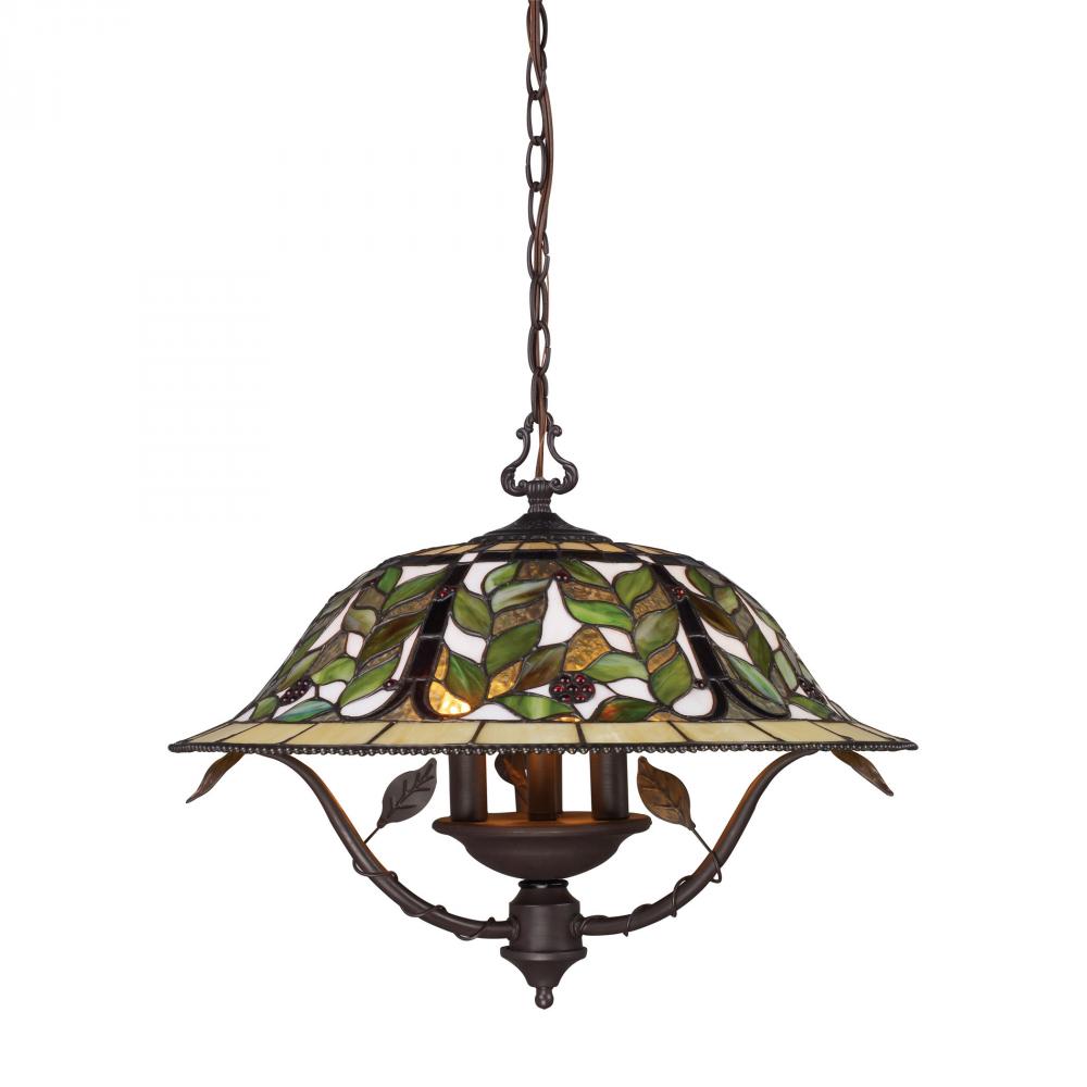 tiffany style 3 light chandelier