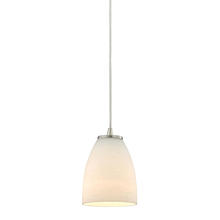  10466/1 - Sandstorm 1-Light Mini Pendant in Satin Nickel with Off-white Glass