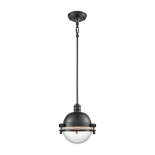 ELK Home 16080/1 - Riley 1 Light Pendant in Oil Rubbed Bronze with Clear Glass