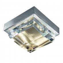  5379-BNSB-CL - Crystal 6.5'' Wide Integrated LED Flush Mount - Brushed Nickel/Satin Brass