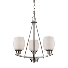  CN170322 - Thomas - Casual Mission 17'' Wide 3-Light Chandelier - Brushed Nickel