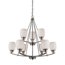  CN170922 - Thomas - Casual Mission 29'' Wide 9-Light Chandelier - Brushed Nickel