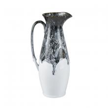  S0017-9734 - Gallemore Pitcher - Black and White Glazed